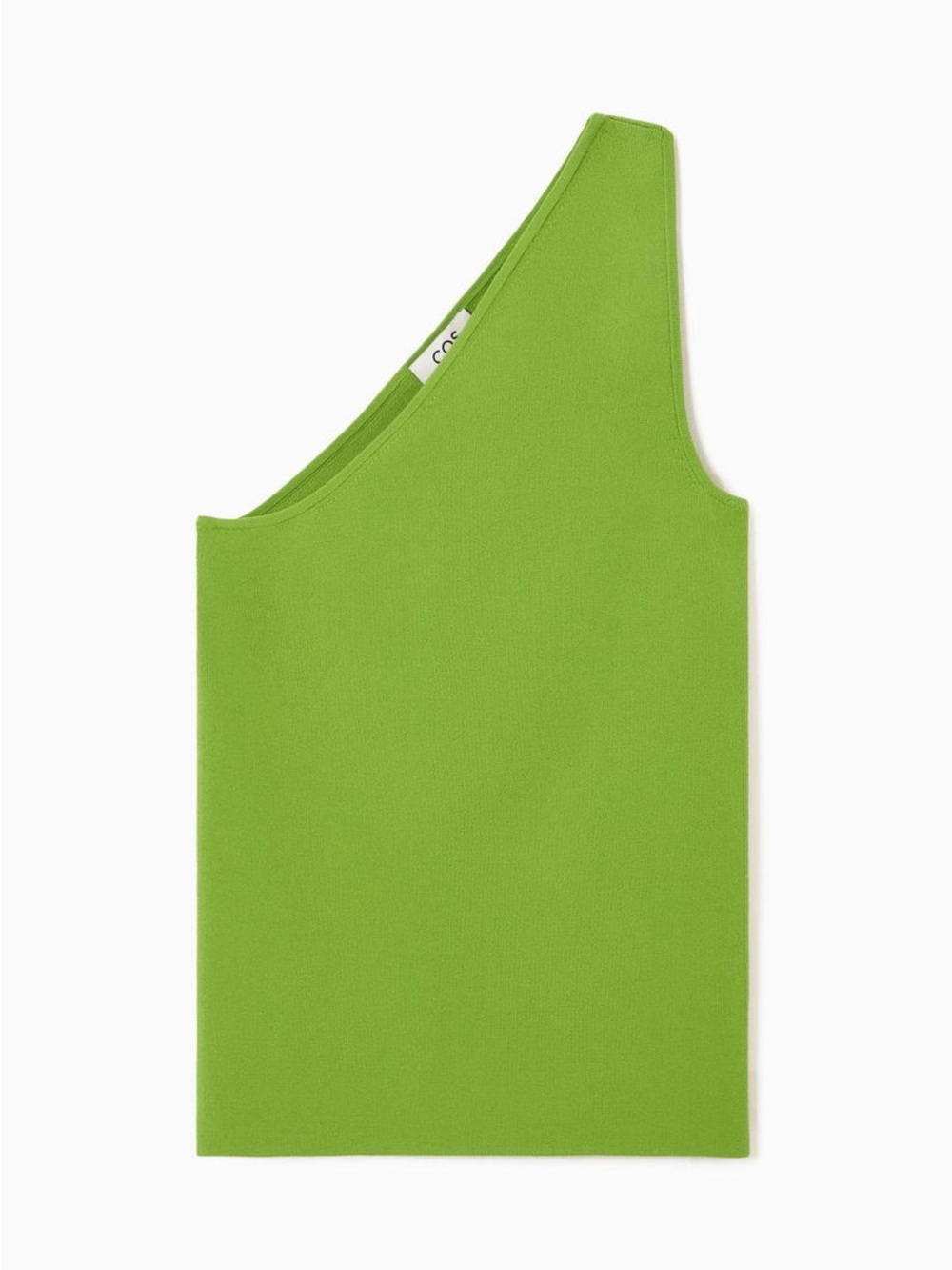 COS Asymmetric One-Shoulder Lime Green Top